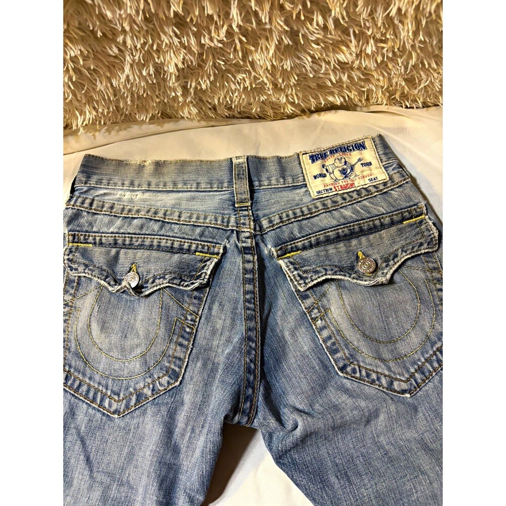 Vintage True Religion Distressed Denim Shorts Jorts Cutoff Mens Size 32 Y2K
